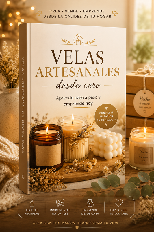 Velas  Aromáticas Artesanales : aprende desde cero y emprende desde casa.